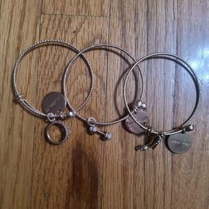 Bundled Lot Of 3 Mary Kay Charm Bracelets, "Celebrate, Strength, And Start"